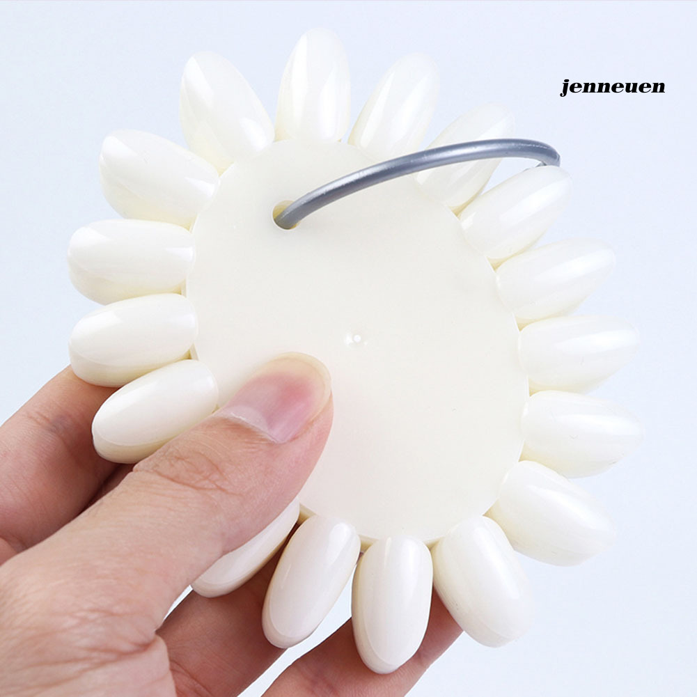 [Hàng mới về] Bộ 160 khuôn móng tay giả hình hoa hướng dương bằng nhựa acrylic trưng bày màu