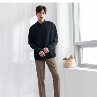 áo thun dài tay nam nữ unisex cổ tàu CLASSIC KOREA màu đen Trùm Unisex  MathewStore