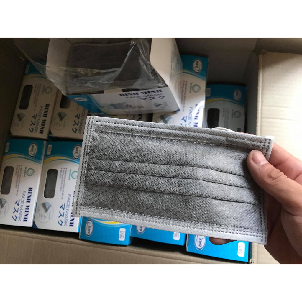 KHẨU TRANG Y TẾ BÌNH MINH  💋 FREESHIP💋 4 Lớp KHÁNG KHUẨN ( siêu dày) - 50 chiếc/hộp, Ngăn Vi Khuẩn và Khói Bụi | BigBuy360 - bigbuy360.vn