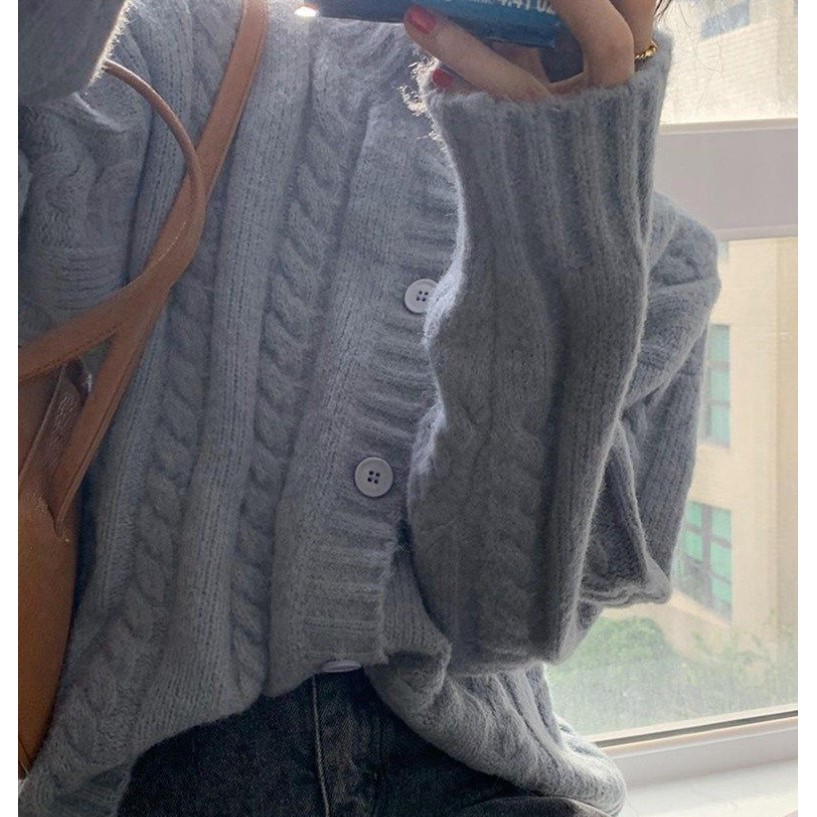 Khoác Len Ulzzang | Khoác Len Cardigan Ulzzang Dày Dặn 3 Màu Xinh Xắn Phong Cách Hàn Quốc | BigBuy360 - bigbuy360.vn