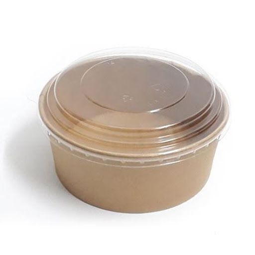 Combo 10 tô giấy kraft 1000ml nắp pet đựng bánh