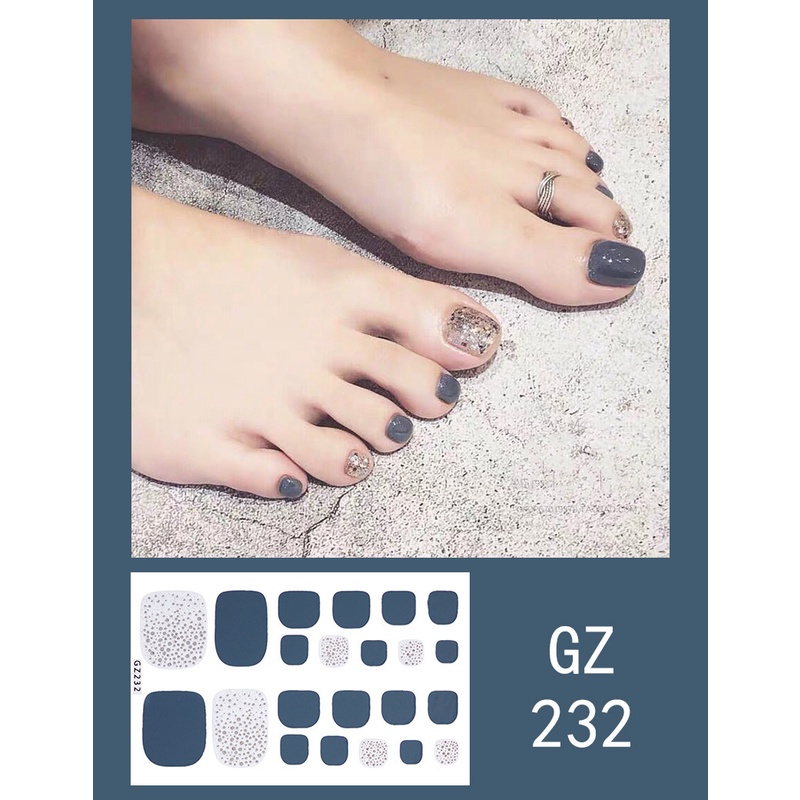 Bộ sticker dán móng tay chân trang trí 3D Jojo GZ218-GZ233