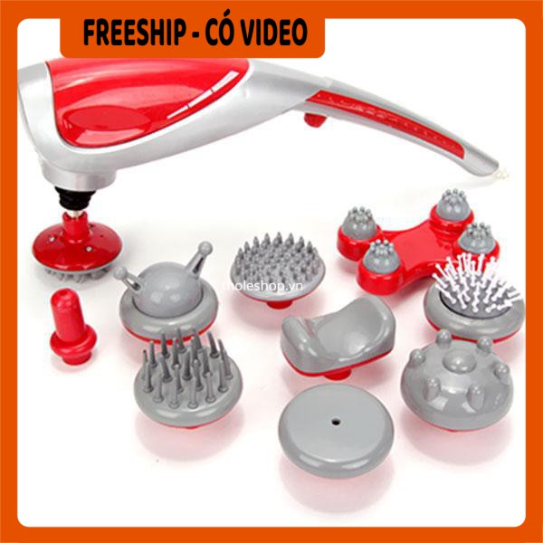 Máy massage  👉BH 1 THÁNG 👈   Máy massage cầm tay 10 đầu King Massager sử dụng cho người già, người cao tuổi giảm đau 2