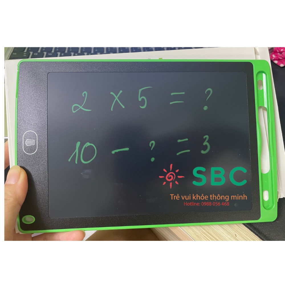 Bảng viết điện tử tự xóa LCD thông minh cho bé học và tập viết tập vẽ đa năng 8.5 inch