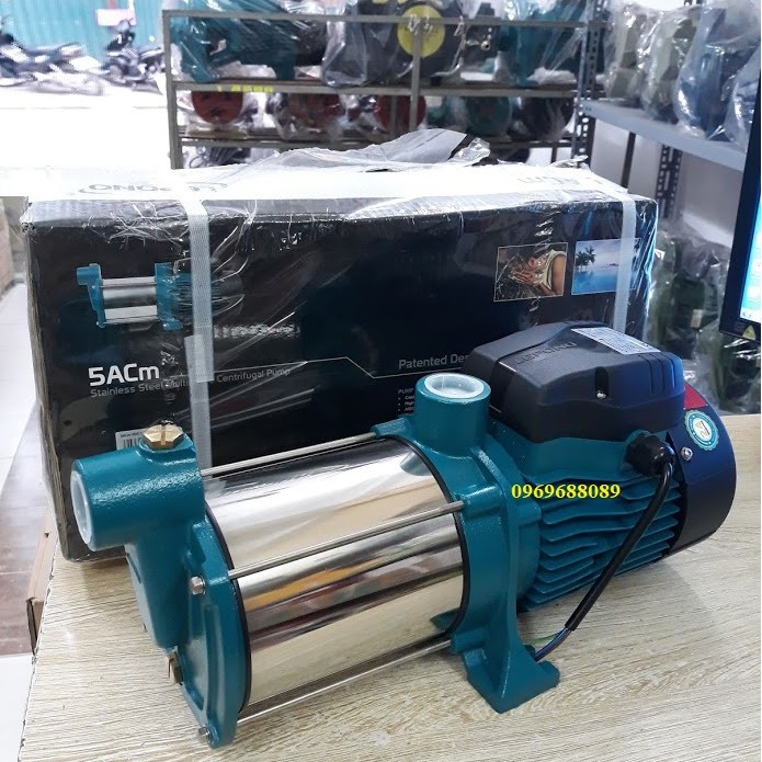 Máy Bơm Nước Đẩy Cao 5 Tầng cánh Lepono 5ACm-100S 0.9kw - Hàng Chính hãng