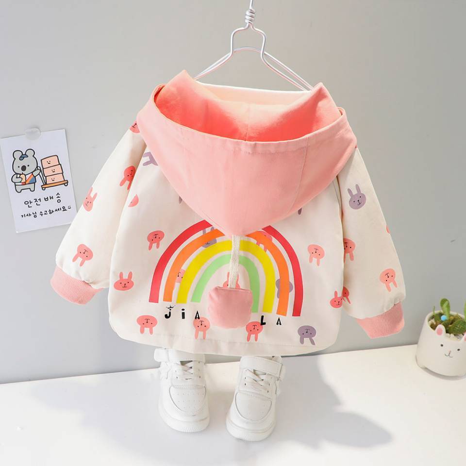 Áo khoác phong cách thời trang xuân thu cho bé gái 2021