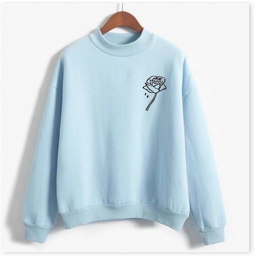 ÁO NỈ NỮ HỌA TIẾT HOA HỒNG XINH XẮN CHẤT NỈ MỀM MỊN DÀY DẶN  THỜI TRANG KME.STORE