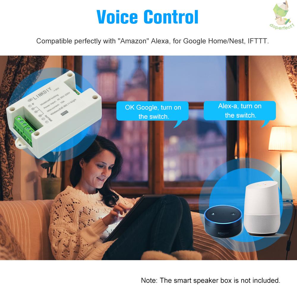 eWeLink Smart Wifi Switch Universal Module 2CH AC85-250V Wireless Switch Timer Phone APP Remote Control Compatible with "Amazon" Alexa Google Home Voice Control for Smart Home