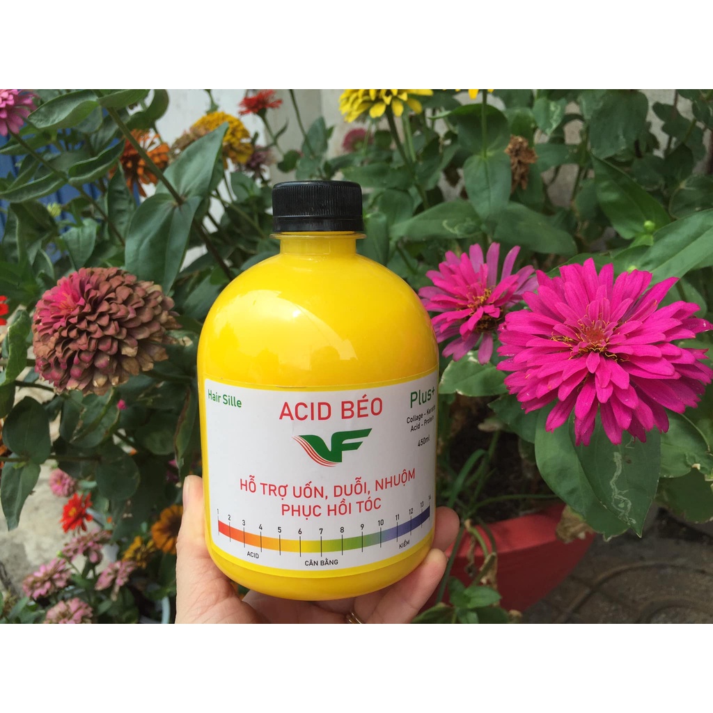 Dung dịch ACID Béo Plus + hỗ trợ hóa chất cho uốn duỗi nhuộm phục hồi tóc 450 ml