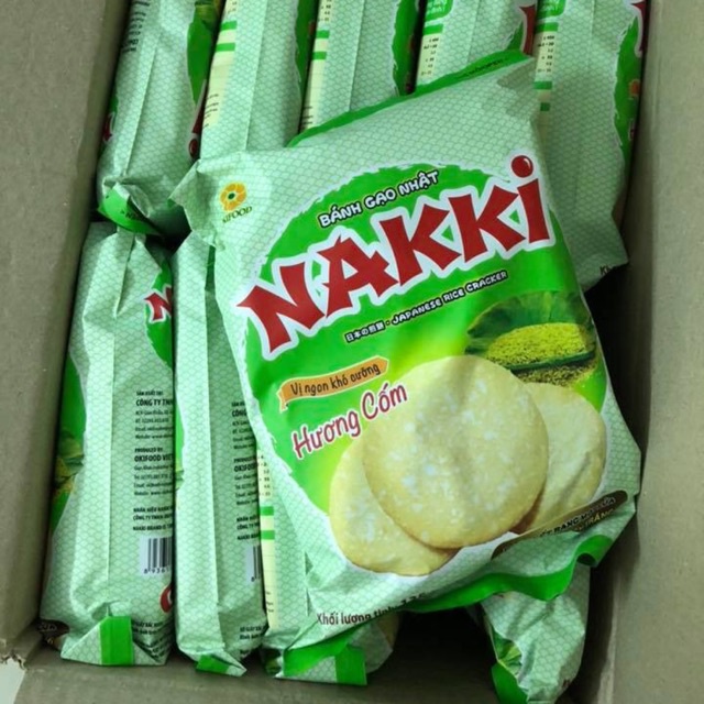 Bánh Gạo Nhật Nakki Hương Cốm Được Làm Từ Gạo Japonica Gói 200g