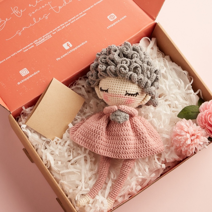 Thú nhồi bông cao cấp CHIPPIANDCO Búp bê tóc xù Gabrielle 30 cm