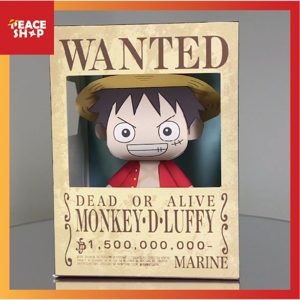 Mô hình giấy Anime Chibi Monkey D Luffy - Anime One Piece kèm kit mô hình hộp trang trí TS1