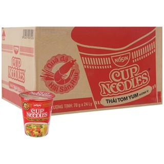 Thùng 24 ly mì Nissin Thái Tomyum 70g