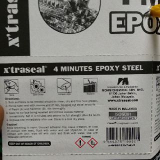 Keo Đa Năng AB - 4 Phút ( X'traseal ) SIÊU BỀN SIÊU DÍNH SIÊU CỨNG Steel Epoxy CHÍNH HÃNG
