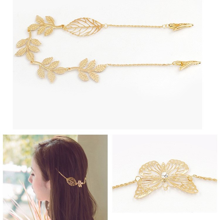 Fashionable Women Hair Bandage With Tassel And Butterfly Wings