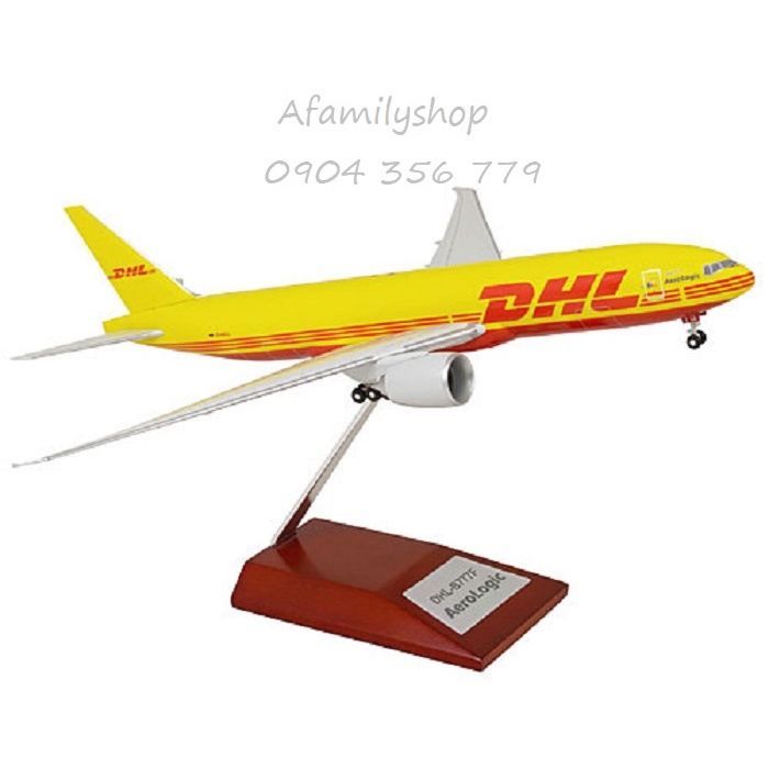 Mô hình máy bay DHL Express Boeing B737 47cm có bánh xe và led