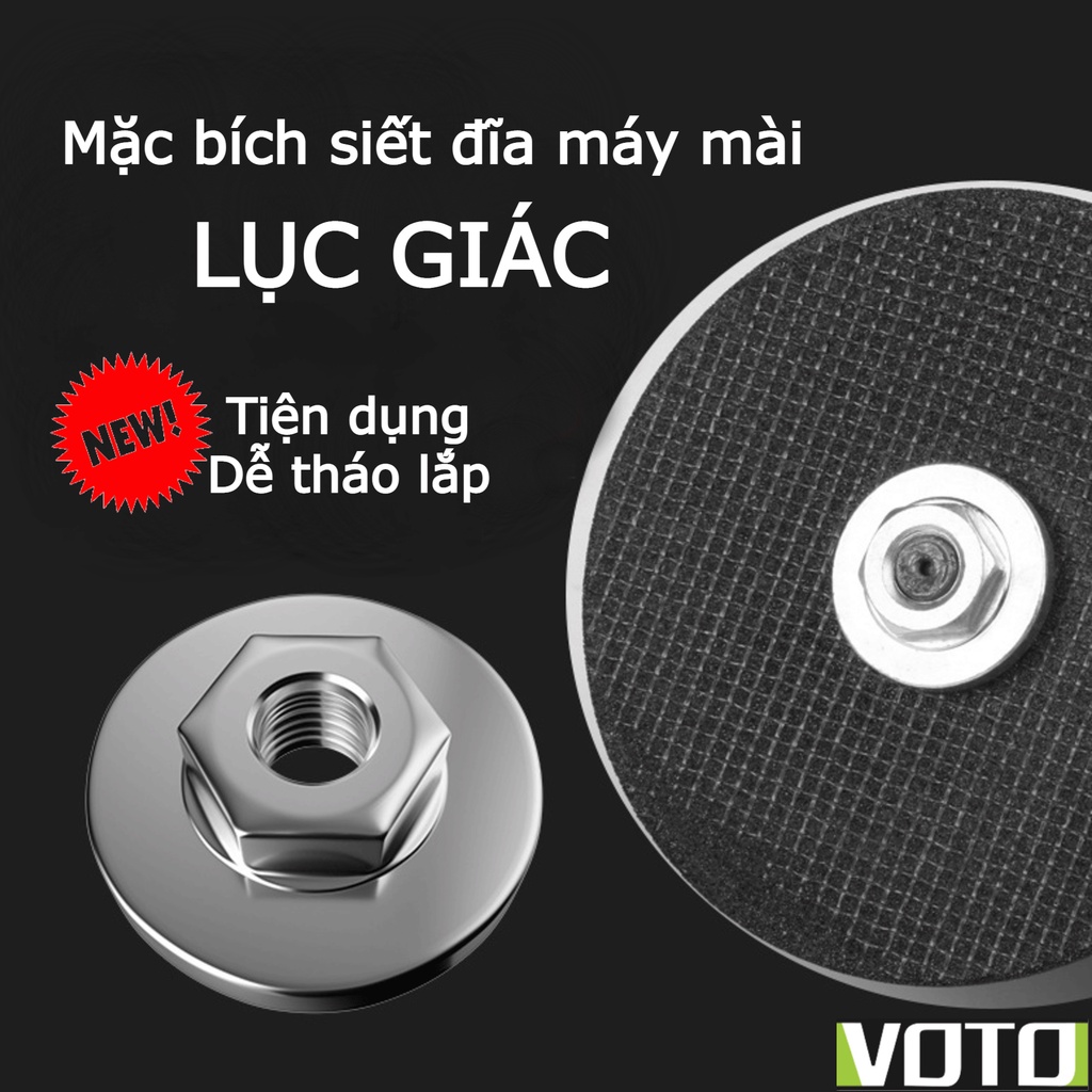 Đồng xu mặt bích ngoài siết đĩa cắt gắn máy mài cầm tay mẫu mới lục giác dễ tháo lắp hơn