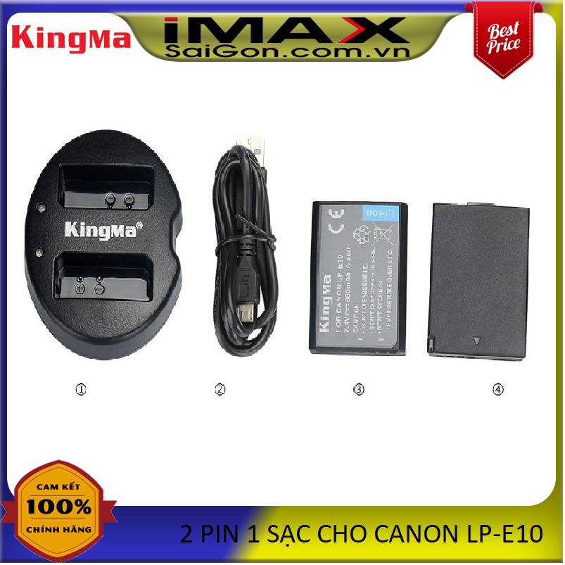 PIN SẠC MÁY ẢNH KINGMA LP-E10