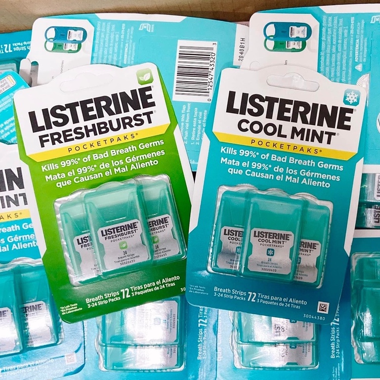 Miếng Ngậm Thơm Miệng Listerine [ Set 3 hộp ] - Xuất Xứ Mỹ