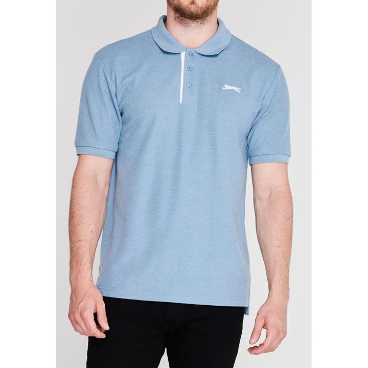 Áo thun Polo nam Slazenger Plain (màu Denim Marl) - Hàng size châu Âu