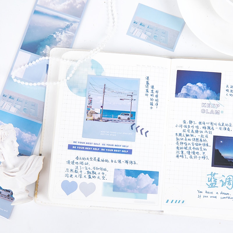 Băng dính sticker phong cách ins trang trí thủ công dễ thương