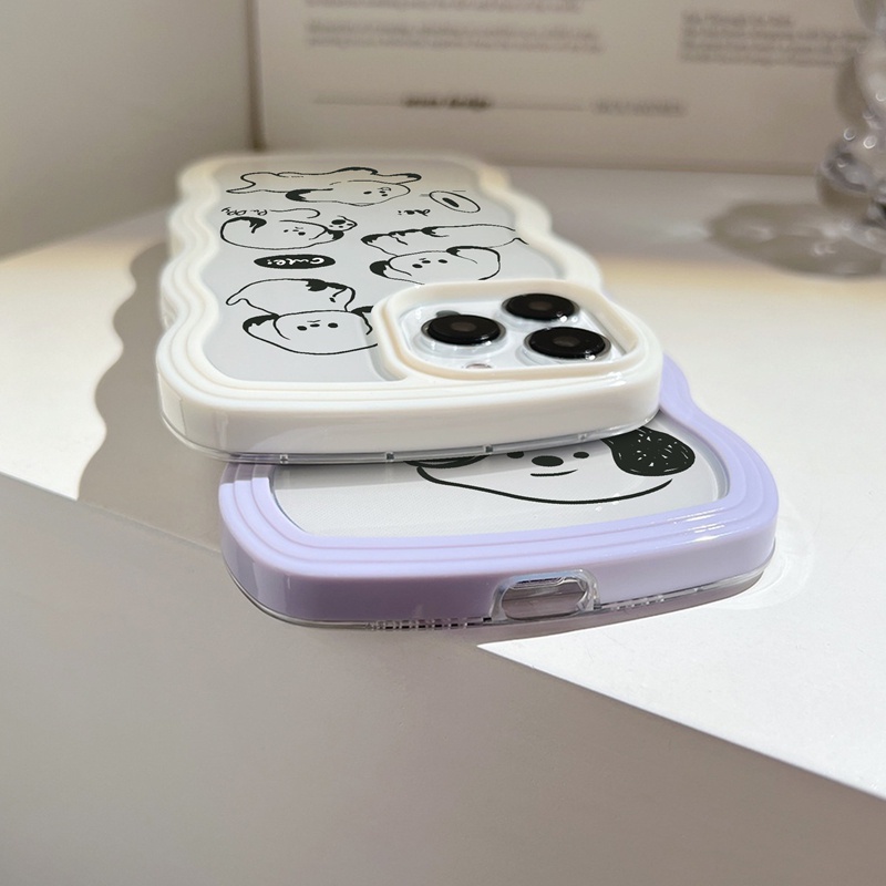 Suntaiho Ốp lưng Ốp Điện Thoại TPU Mềm Trong Suốt In Hình Cún Dễ Thương Cho iPhone 11 11 Pro 13 12 Pro Max X XS Max XR 7 8 Plus
