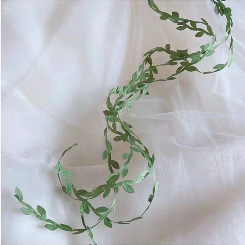 Dây cột kẹp tóc vintage thiên nhiên xanh lá phụ kiện tóc cho nữ lh0917399527