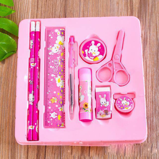 [FREESHIP 50k] Bộ 9 Dụng Cụ Học Tập Họa Tiết Thú Hoạt Hình Xinh Xắn Dễ Thương Cho Bé 88022 Chợ Tốt Store