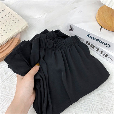 Jiashucheng Quần Lụa Dài Ống Rộng Lưng Cao Thời Trang Mùa Hè Dành Cho Nữ