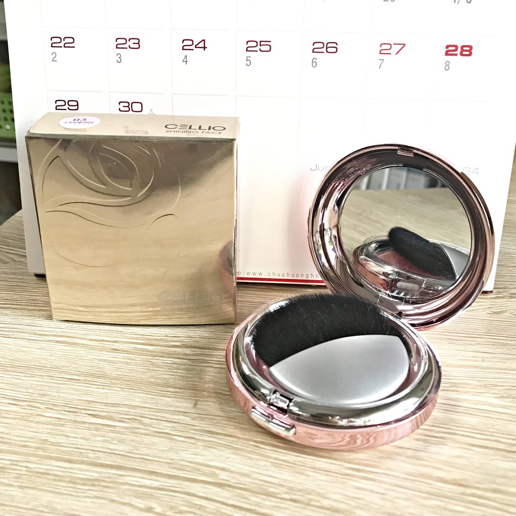 Phấn Má Hồng Cellio Chính Hãng - Hàn Quốc - Phấn Má Ngọc Trai Cellio Shining Blusher