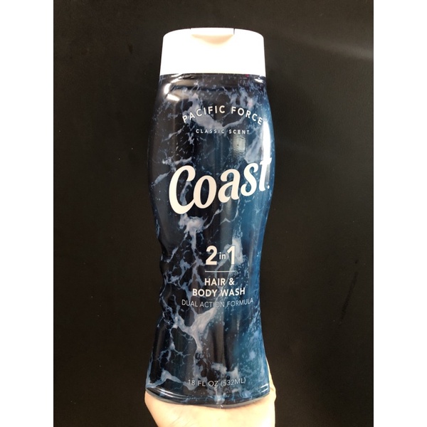 Sữa tắm gội cho Nam Coast Hair &amp; Body Wash Classic Scent của Mỹ 532ml