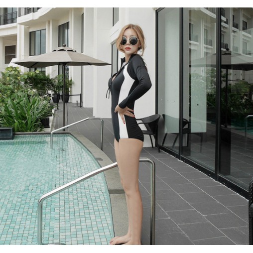 CÓ SẴN Bộ đồ bơi nữ tay dài thể thao Hàn Quốc | BigBuy360 - bigbuy360.vn