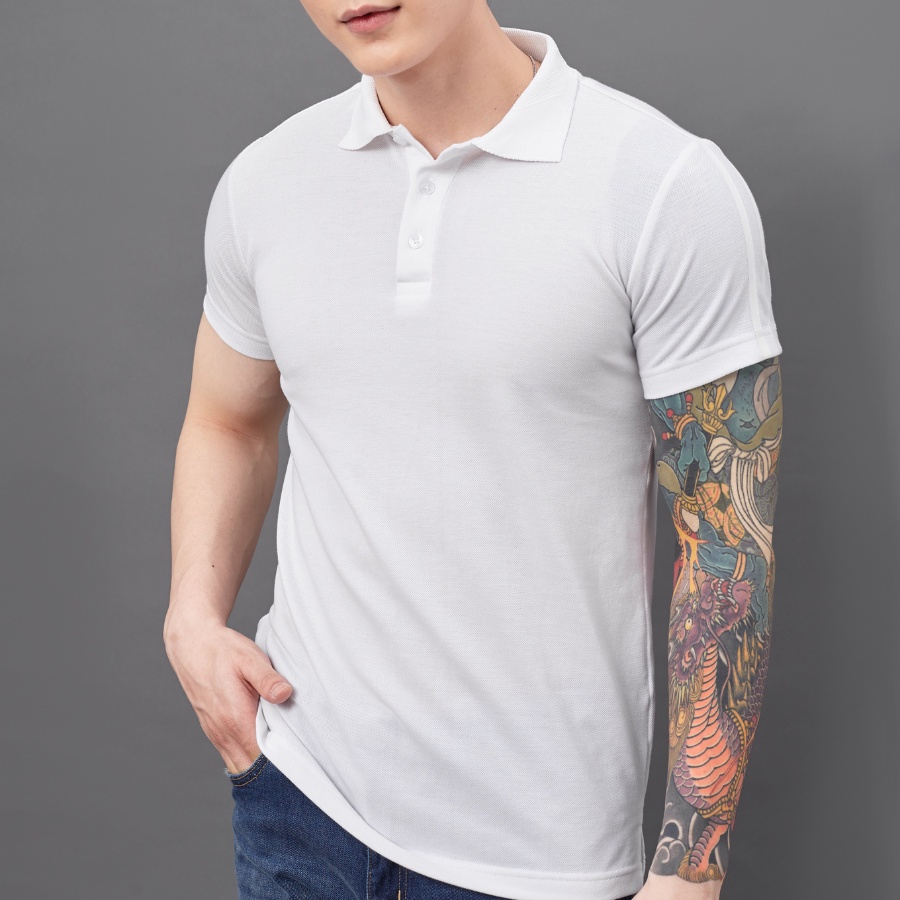 Áo thun Polo nam phối sọc thể thao 4 màu CHEMICAL 2012068 vải Cotton cao cấp CUONG STORE