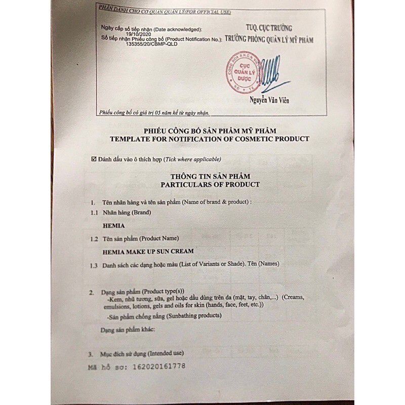 (quà khủng) [Chính Hãng]Kem Dưỡng Da Chống Nắng Hemia 50ml | BigBuy360 - bigbuy360.vn