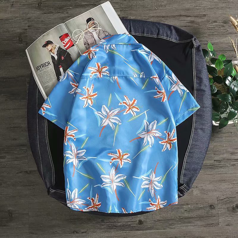 Áo Sơ Mi Tay Ngắn In Họa Tiết Hoa Thời Trang Dành Cho Nam