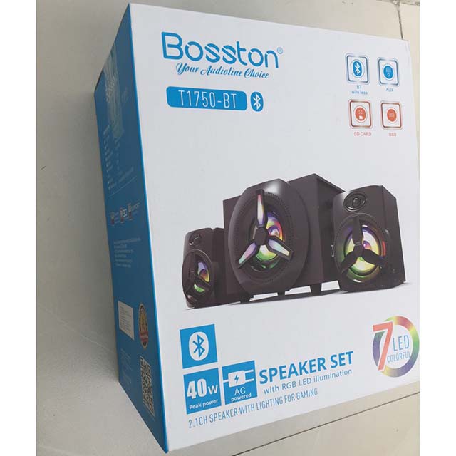 Loa vi tính bluetooth Bosston T1750 ❤️FREESHIP❤️ Hàng chính hãng, Led RGB, 2.1 BH 12 tháng - Bibitechs