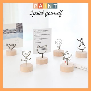 Kẹp gỗ, kẹp gắn ảnh đế gỗ decor, trang trí để bàn, treo postcard, stiker, thiệp hoa khô