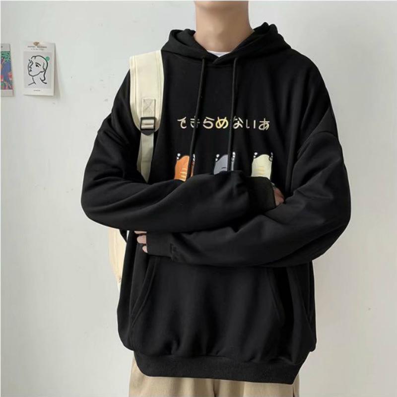 2 Colors【M-XXL】Sweatshirt personality Printing Long Sleeve Hoodie Sweater Coat Couple Outfit Casual Outerwear Loose | BigBuy360 - bigbuy360.vn