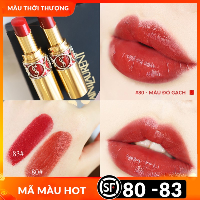 Xả [ HOT ] [YSL chính hãng 100%] SON YSL ROUGE VOLUPTÉ SHINE ! Chọn Bộ Màu son Dưỡng YSL hot nhất 2020 !!!!!!!!! *