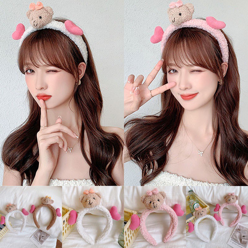 Băng đô rửa mặt hình chú gấu dễ thương đáng yêu dành cho nữ