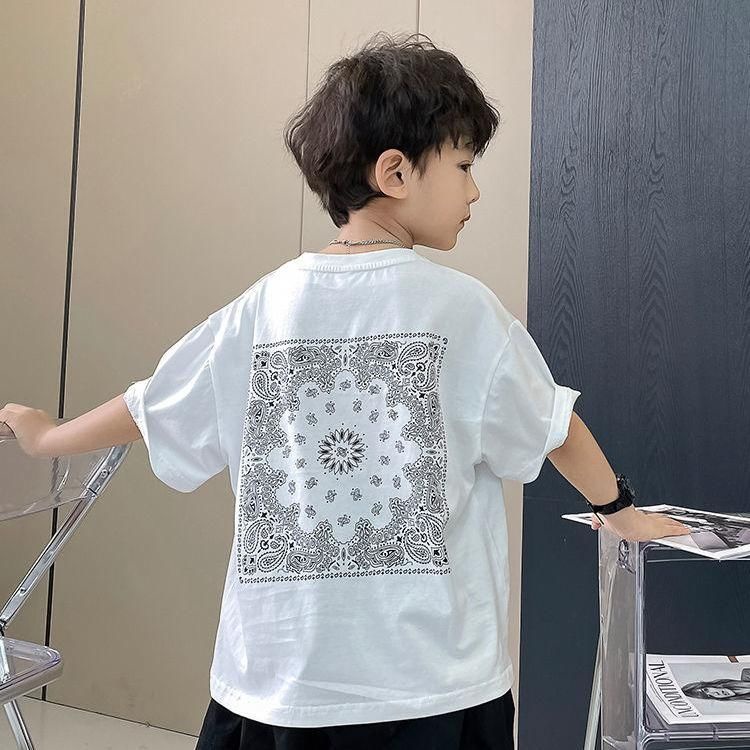 Áo Thun Cotton Tay Ngắn Phong Cách Mới Cho Bé Trai