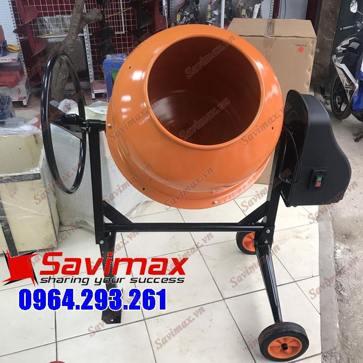 Máy trộn bê tông mini loại trộn tự do thể tích 130 lít