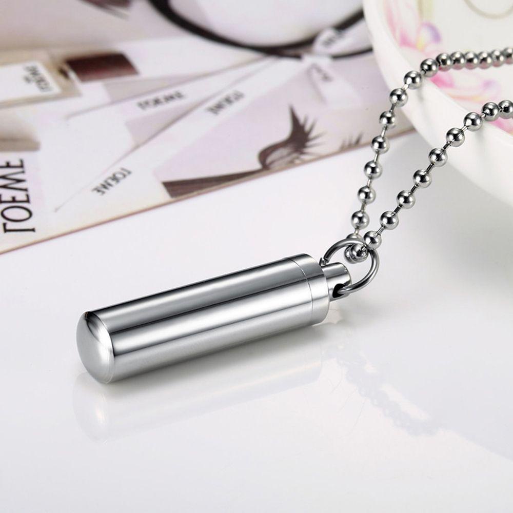 Mặt Dây Chuyền Bằng Thép Không Gỉ Hình Hộp Thuốc Đựng Tro