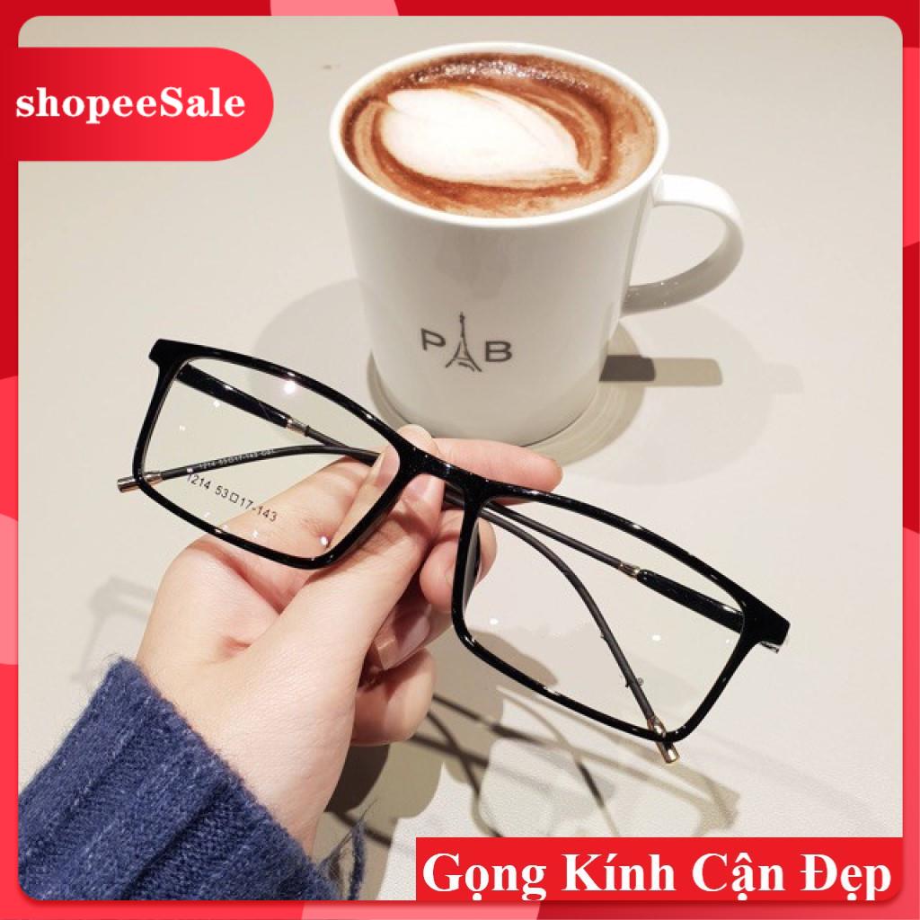 Gọng kính cận nữ nam - Gọng kính mắt giả cận tròng vuông thời trang Hàn Quốc - Q1214