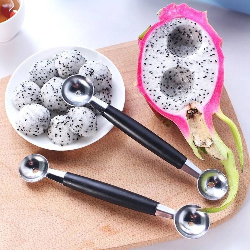 Muỗng Múc Kem/Trái Cây Hai Đầu Bằng Thép Không Gỉ Đa Năng Dùng Trong Nhà Bếp
