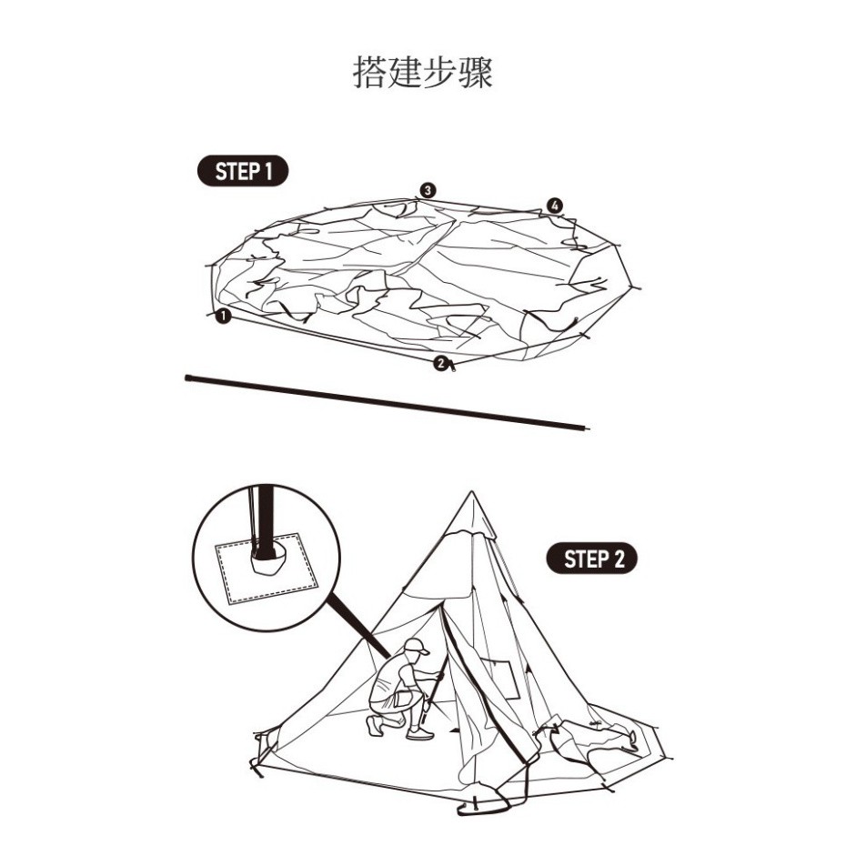 Lều mông cổ cắm trại glamping 5-8 người NatureHike NH20ZP005