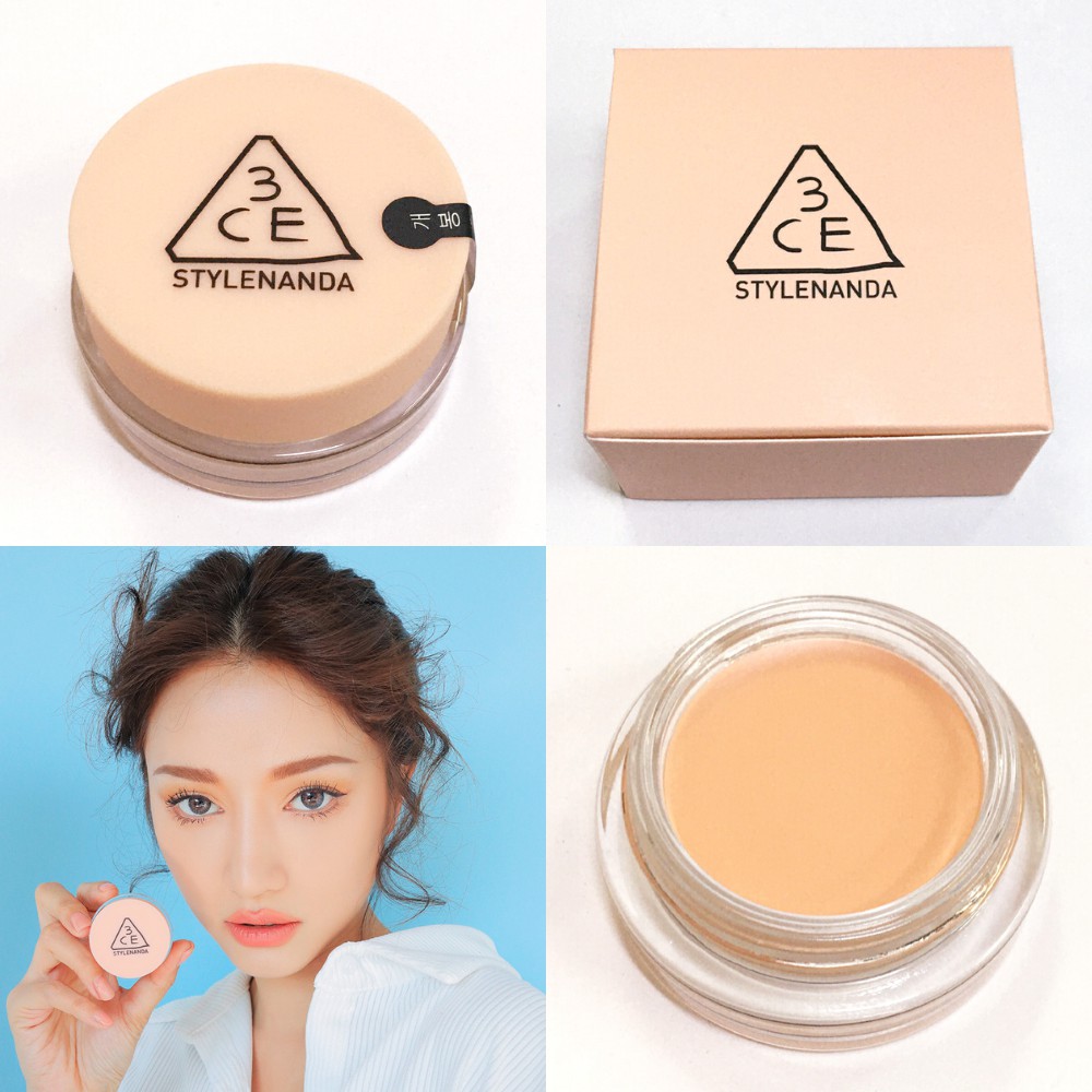 Kem che khuyết điểm 3CE Cover Pot Concealer 6g - Tone Salmon Peach ( Có Bill)