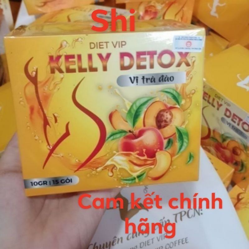 [ chính hãng ] trà đào giảm cân kelly detox