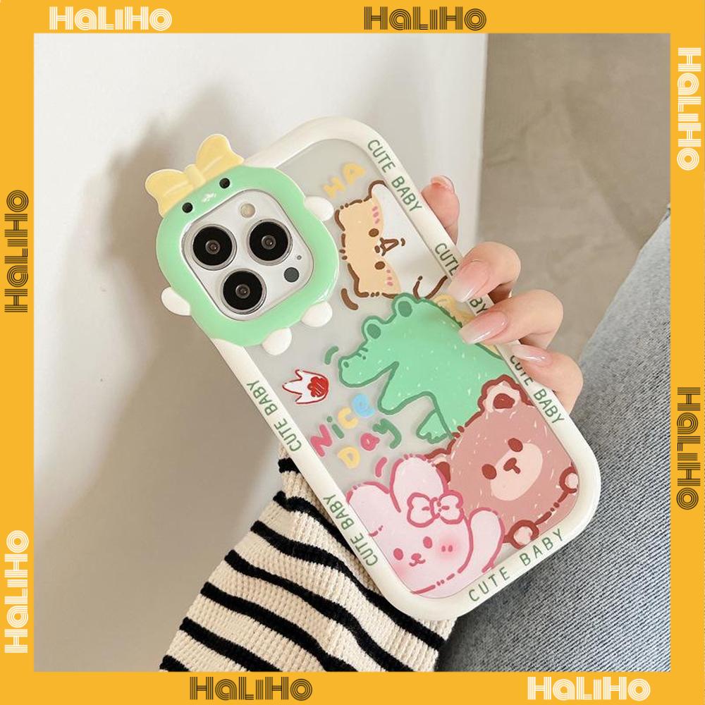 iPhone Case Silicone Soft Case Clear Case Airbag Shockproof Protection Camera Shiny Dinosaur Cartoon Cute Compatible For iPhone 11 Pro Max 13 Pro Max 12 Pro Max 7Plus xr XS Max