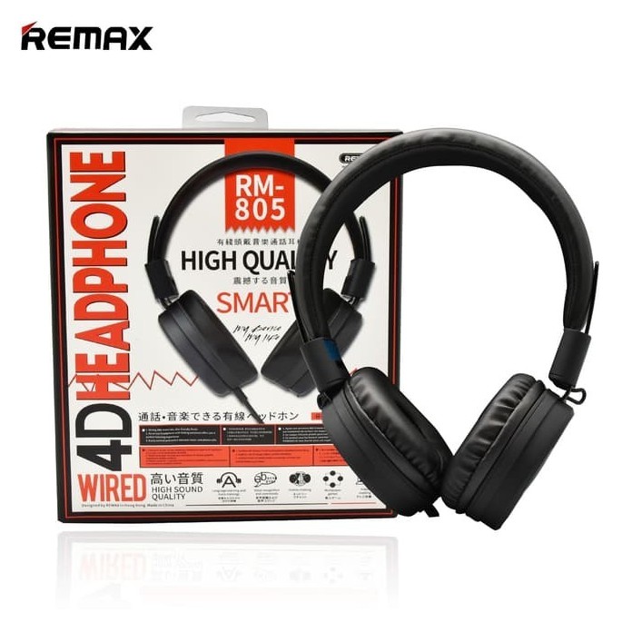 Tai nghe chụp tai Remax RM-805 Jack 3.5mm cho điện thoại tích hợp mic đàm thoại
